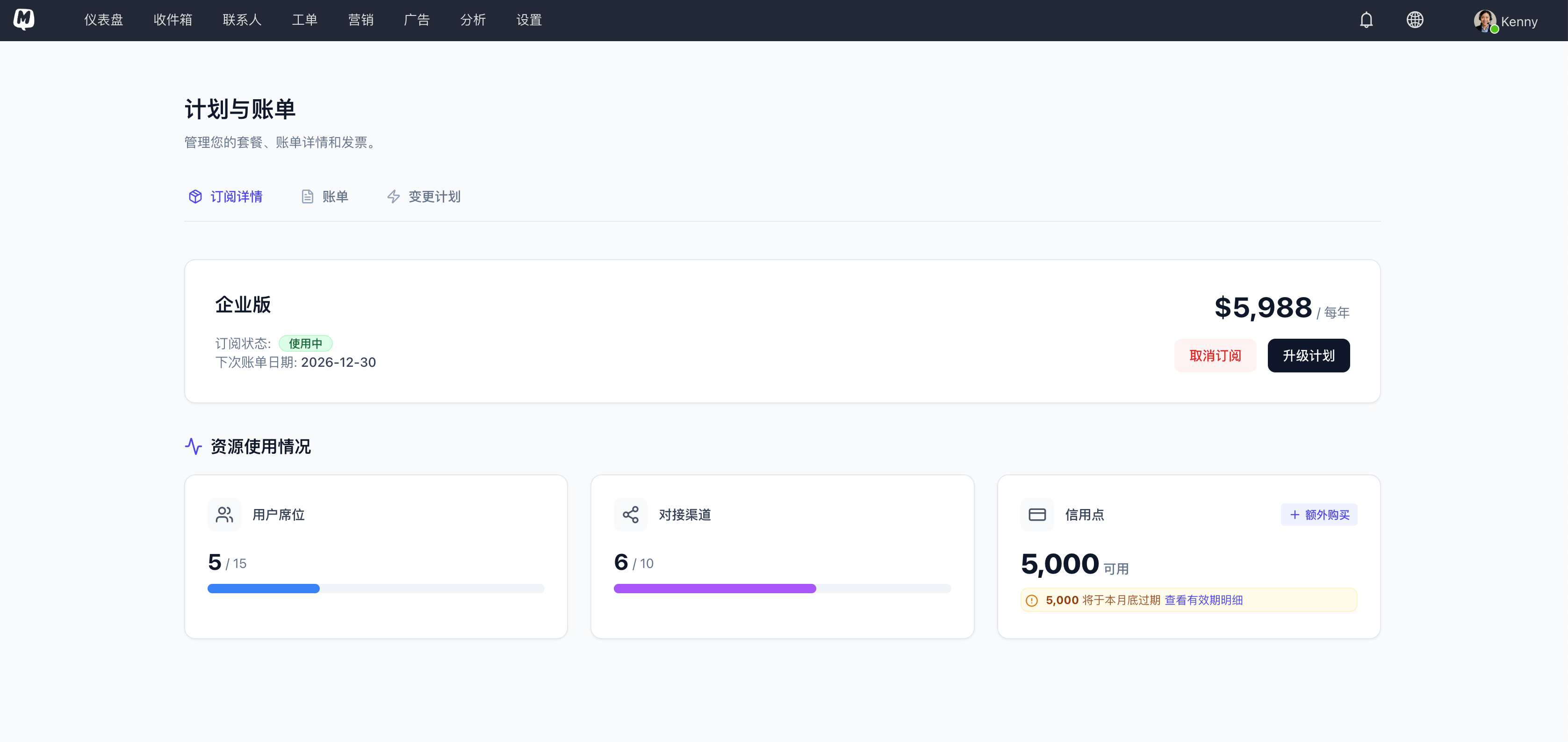 Subscription Details